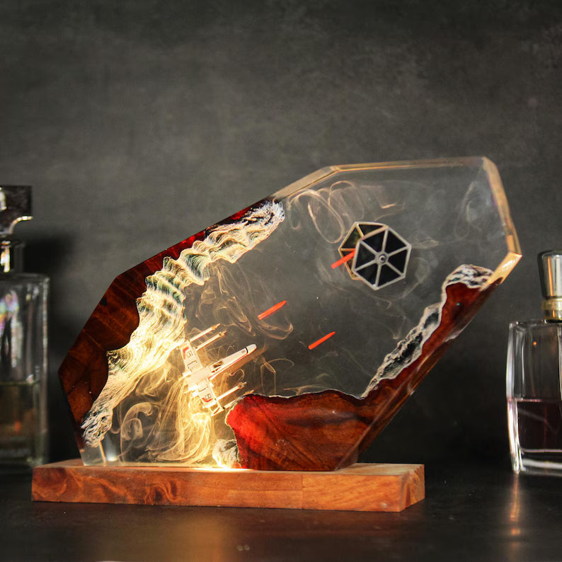 Voidwood Galaxy Resin Lamp