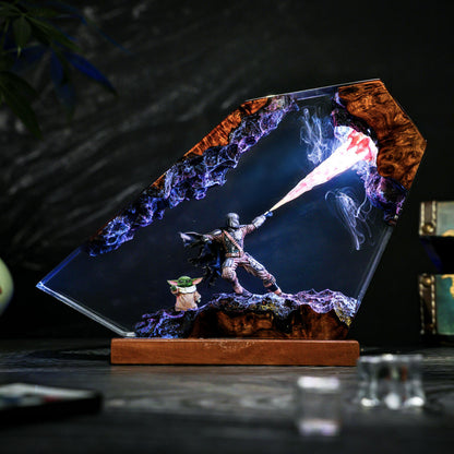 Voidwood Galaxy Resin Lamp